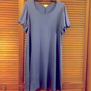 Knee length slate Blue dress
